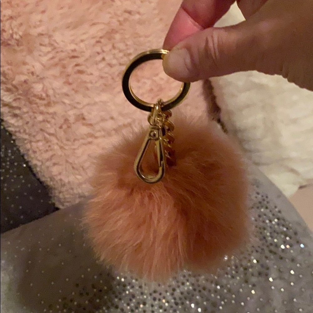 Michael Kors Carnation Pink Puff Keychain